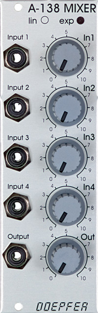 A-138B Mixer: Potentiometers With Logarithmic Response
